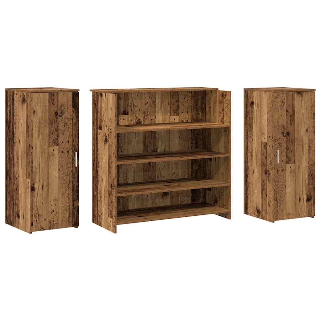 vidaXL Empfangstheke Altholz-Optik 180x50x103,5 cm Holzwerkstoff