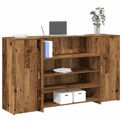 vidaXL Empfangstheke Altholz-Optik 180x50x103,5 cm Holzwerkstoff