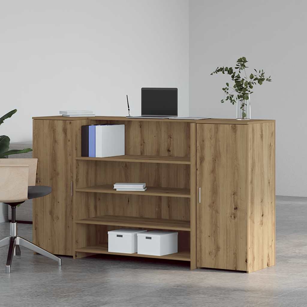 vidaXL Empfangstheke Artisan-Eiche 180x50x103,5 cm Holzwerkstoff