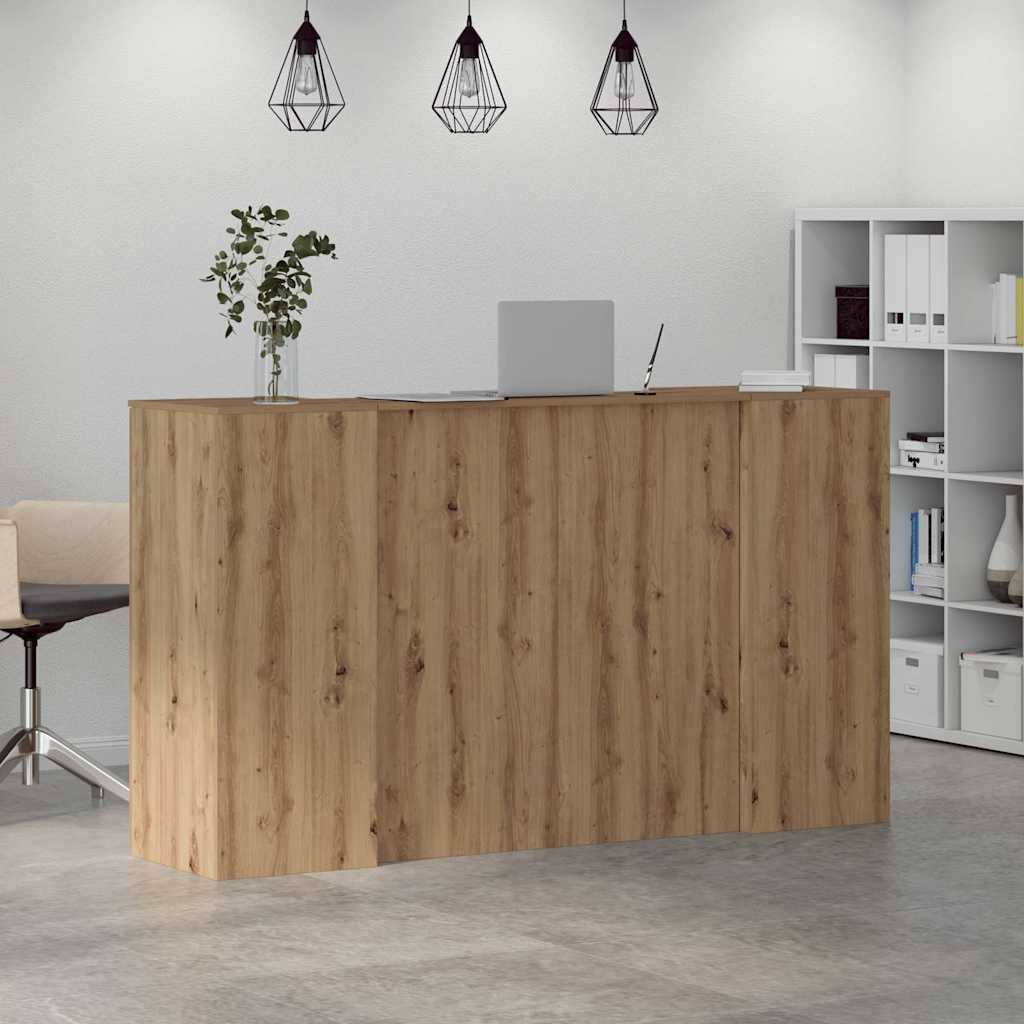 vidaXL Empfangstheke Artisan-Eiche 180x50x103,5 cm Holzwerkstoff