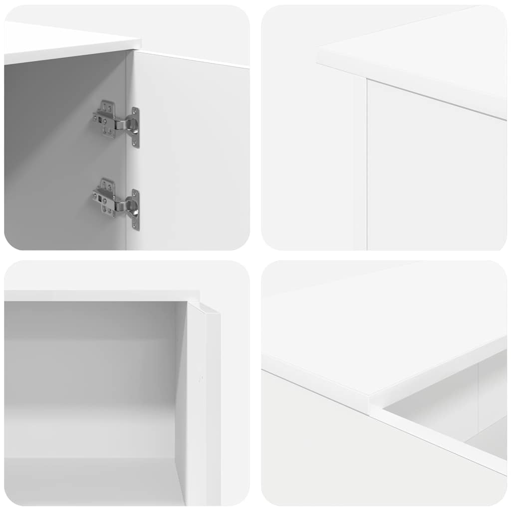 vidaXL Comptoir de réception blanc 200 x 50 x 103,5 cm en bois d'ingénierie