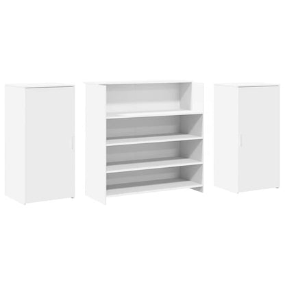 vidaXL Comptoir de réception blanc 200 x 50 x 103,5 cm en bois d'ingénierie