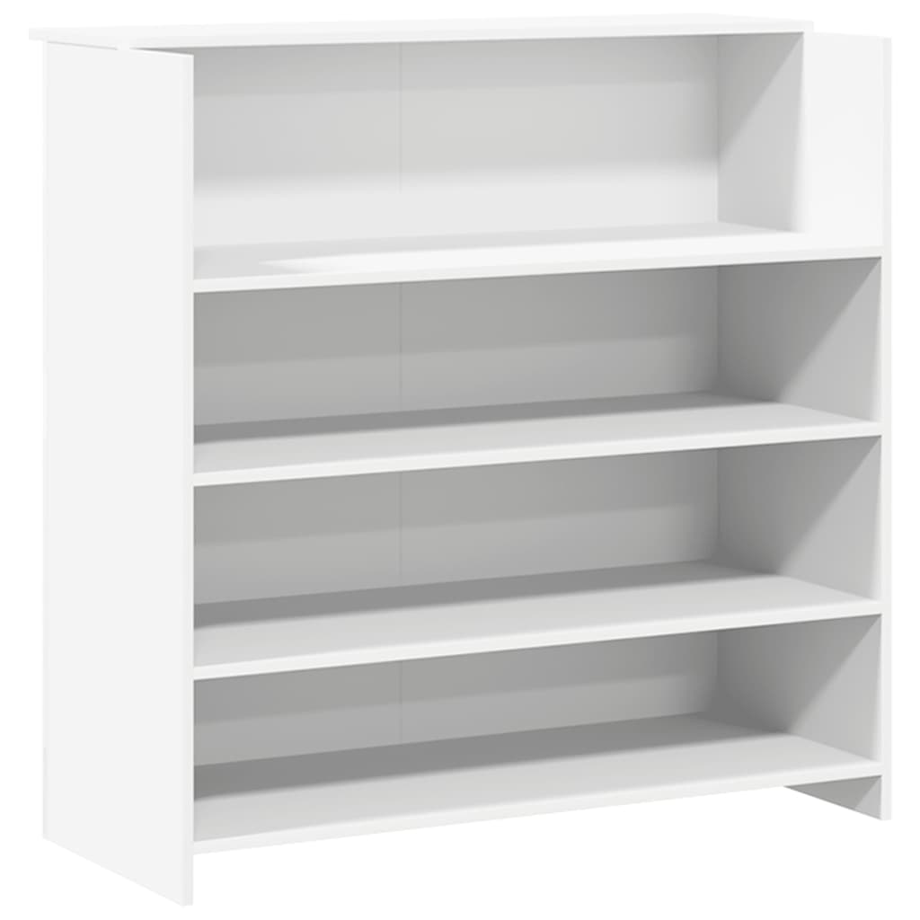 vidaXL Comptoir de réception blanc 200 x 50 x 103,5 cm en bois d'ingénierie