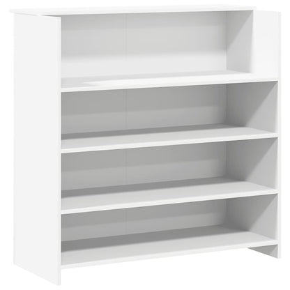 vidaXL Comptoir de réception blanc 200 x 50 x 103,5 cm en bois d'ingénierie