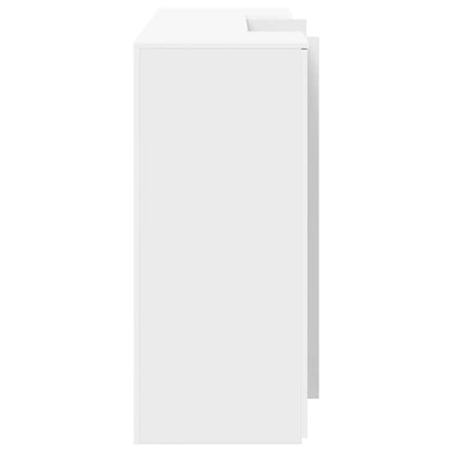 vidaXL Comptoir de réception blanc 200 x 50 x 103,5 cm en bois d'ingénierie