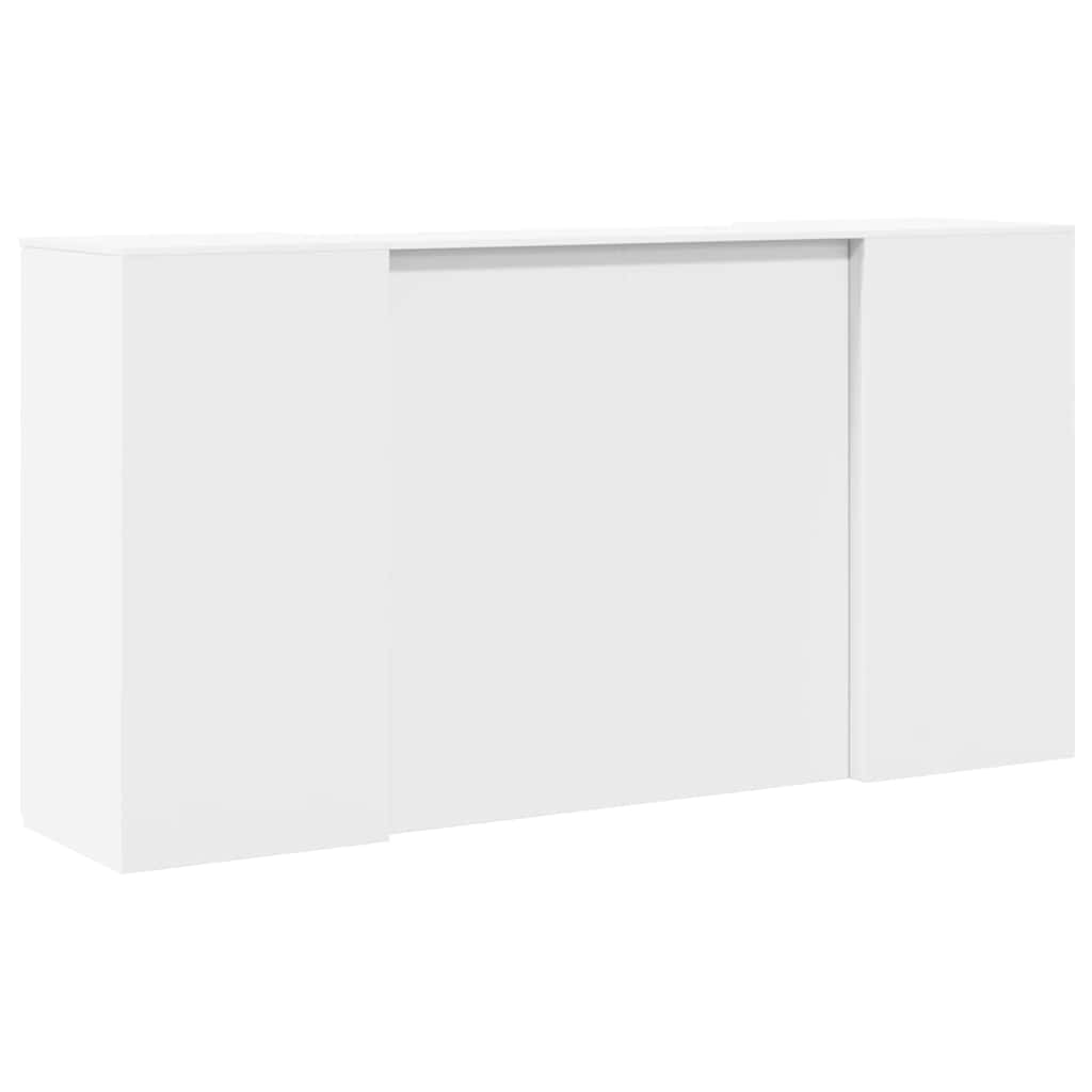 vidaXL Comptoir de réception blanc 200 x 50 x 103,5 cm en bois d'ingénierie