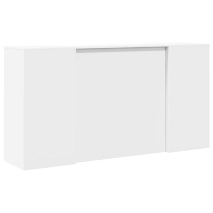 vidaXL Comptoir de réception blanc 200 x 50 x 103,5 cm en bois d'ingénierie