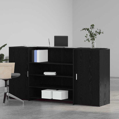 vidaXL Empfangstresen Schwarze Eiche 200 x 50 x 103,5 cm Holzwerkstoff