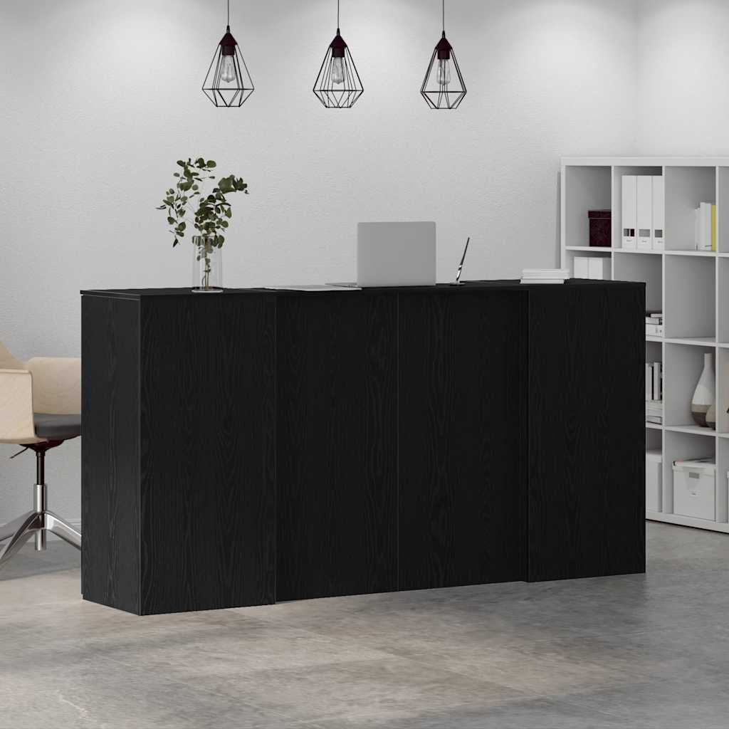 vidaXL Empfangstresen Schwarze Eiche 200 x 50 x 103,5 cm Holzwerkstoff