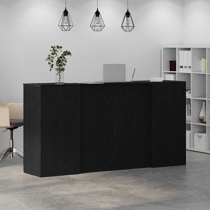 vidaXL Empfangstresen Schwarze Eiche 200 x 50 x 103,5 cm Holzwerkstoff