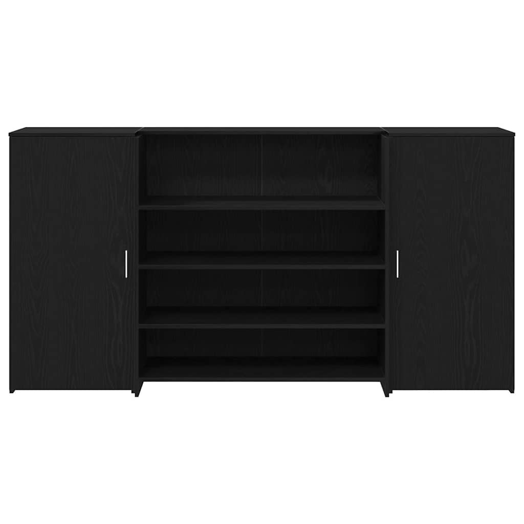 vidaXL Empfangstresen Schwarze Eiche 200 x 50 x 103,5 cm Holzwerkstoff