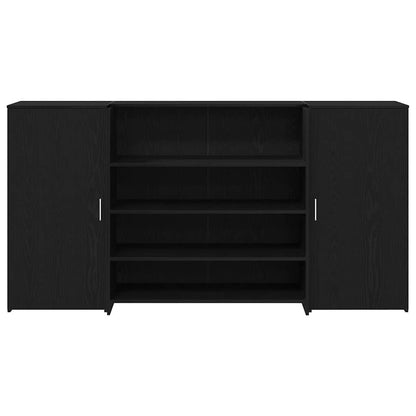 vidaXL Empfangstresen Schwarze Eiche 200 x 50 x 103,5 cm Holzwerkstoff