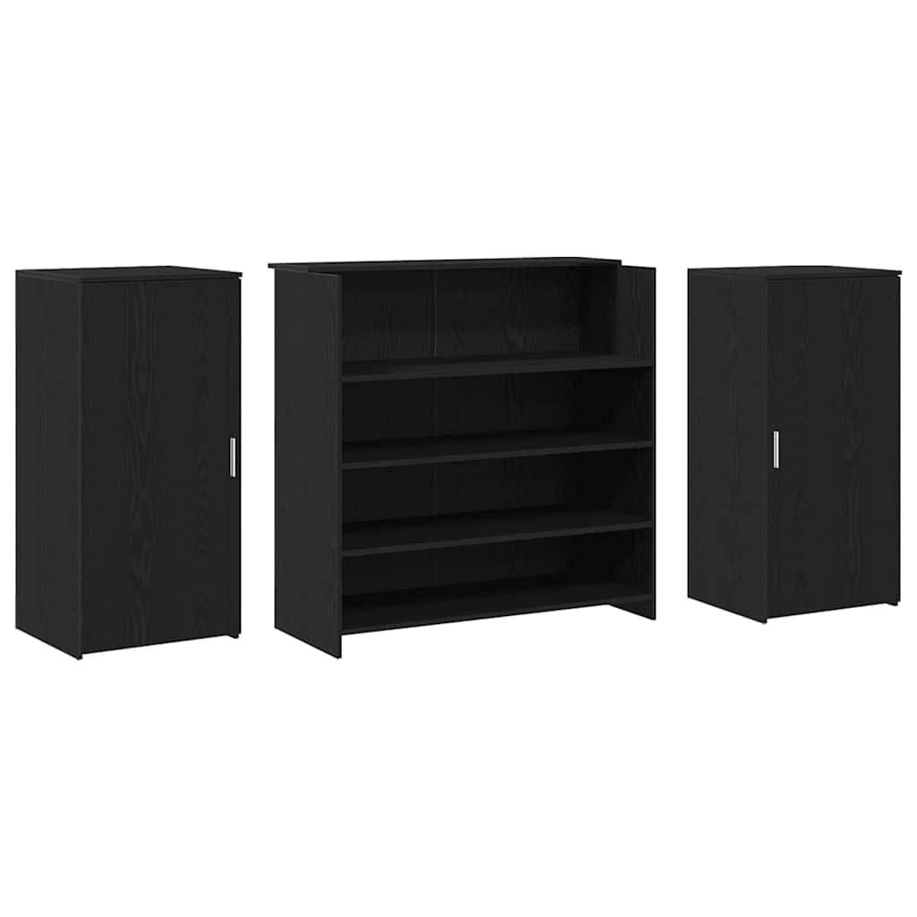 vidaXL Empfangstresen Schwarze Eiche 200 x 50 x 103,5 cm Holzwerkstoff
