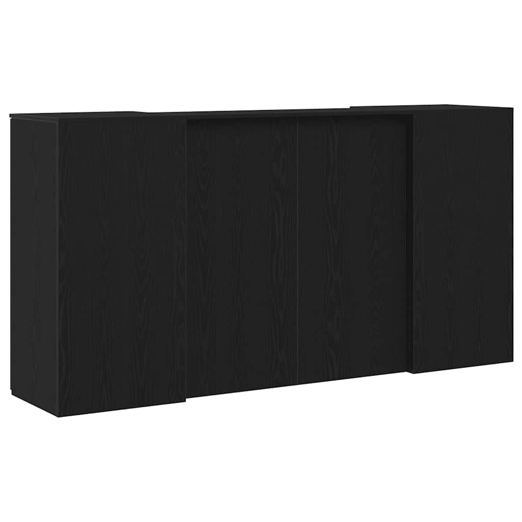 vidaXL Empfangstresen Schwarze Eiche 200 x 50 x 103,5 cm Holzwerkstoff