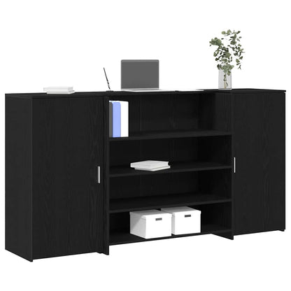 vidaXL Empfangstresen Schwarze Eiche 200 x 50 x 103,5 cm Holzwerkstoff