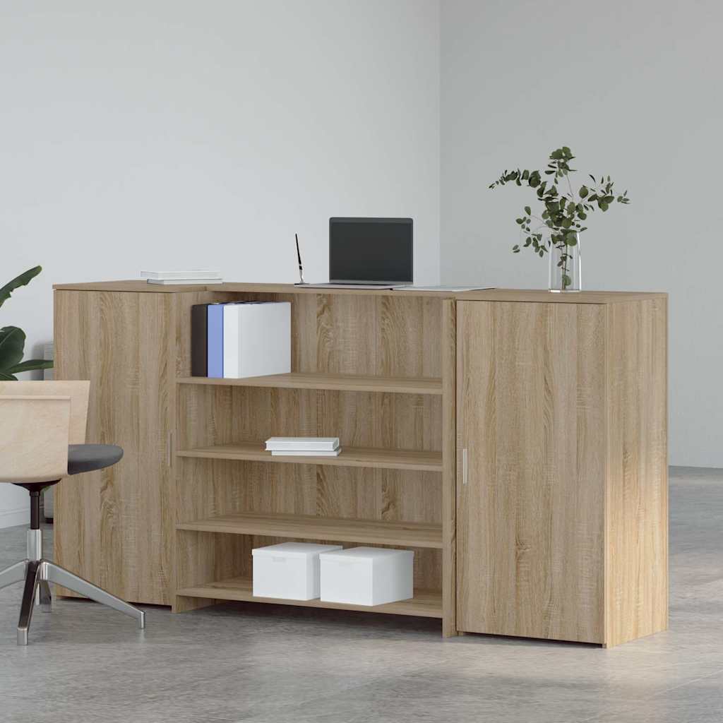 vidaXL Empfangstheke Sonoma-Eiche 200x50x103,5 cm Holzwerkstoff