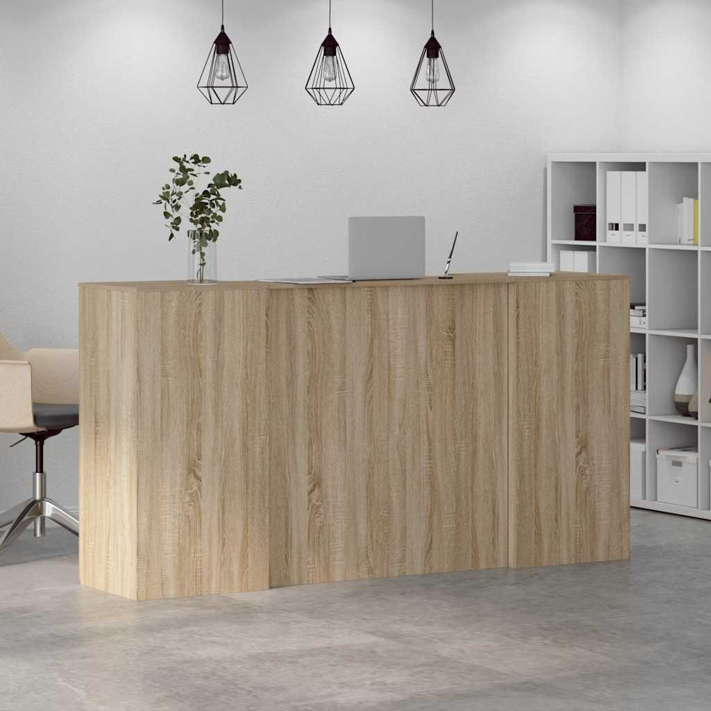 vidaXL Empfangstheke Sonoma-Eiche 200x50x103,5 cm Holzwerkstoff