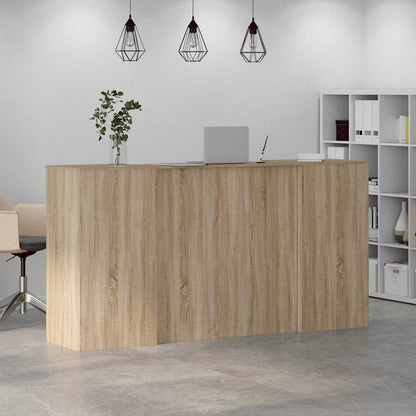 vidaXL Empfangstheke Sonoma-Eiche 200x50x103,5 cm Holzwerkstoff