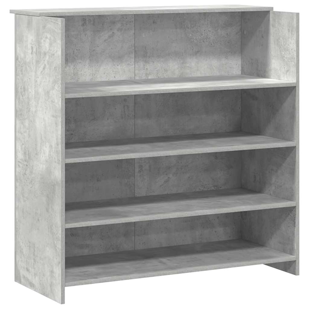 vidaXL Empfangstheke Betongrau 200x50x103,5 cm Holzwerkstoff