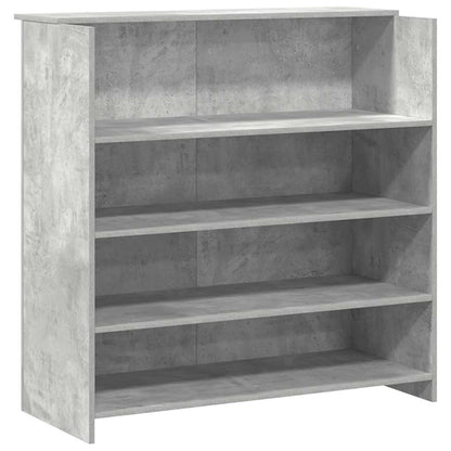 vidaXL Empfangstheke Betongrau 200x50x103,5 cm Holzwerkstoff