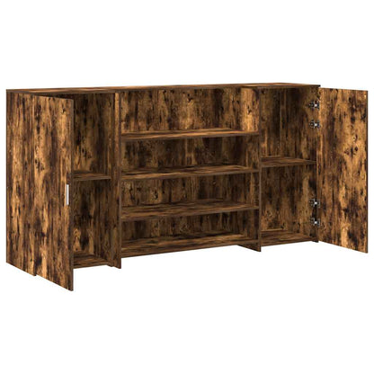 vidaXL Empfangstheke Räuchereiche 200x50x103,5 cm Holzwerkstoff