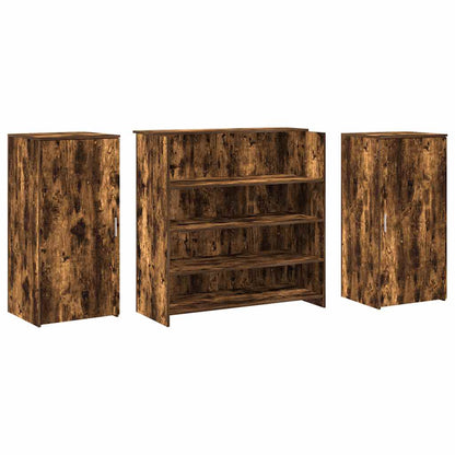 vidaXL Empfangstheke Räuchereiche 200x50x103,5 cm Holzwerkstoff