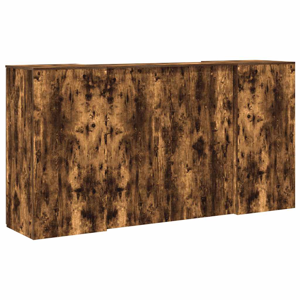 vidaXL Empfangstheke Räuchereiche 200x50x103,5 cm Holzwerkstoff
