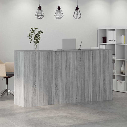 vidaXL Empfangstheke Grau Sonoma 200x50x103,5 cm Holzwerkstoff
