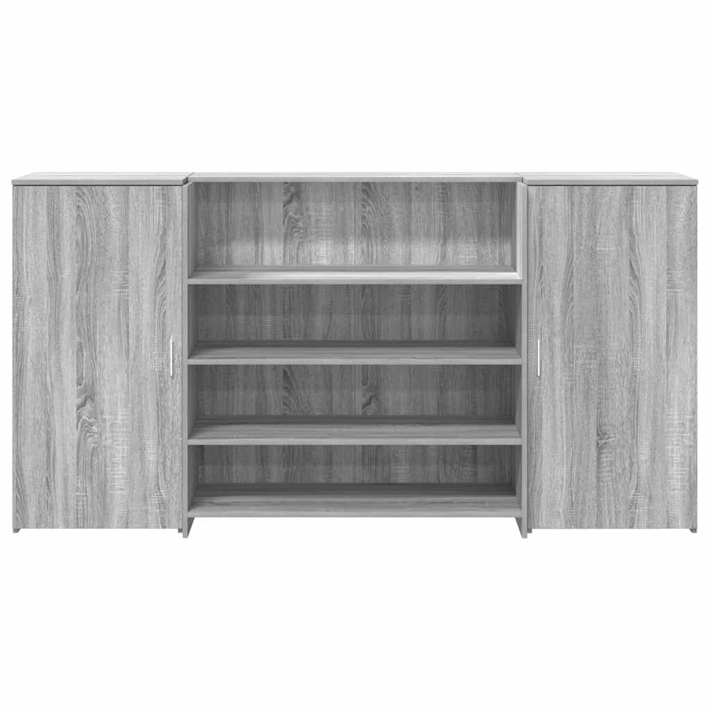 Empfangstheke Grau Sonoma 200x50x103,5 cm Holzwerkstoff