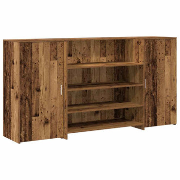 vidaXL Empfangstheke Altholz-Optik 200x50x103,5 cm Holzwerkstoff