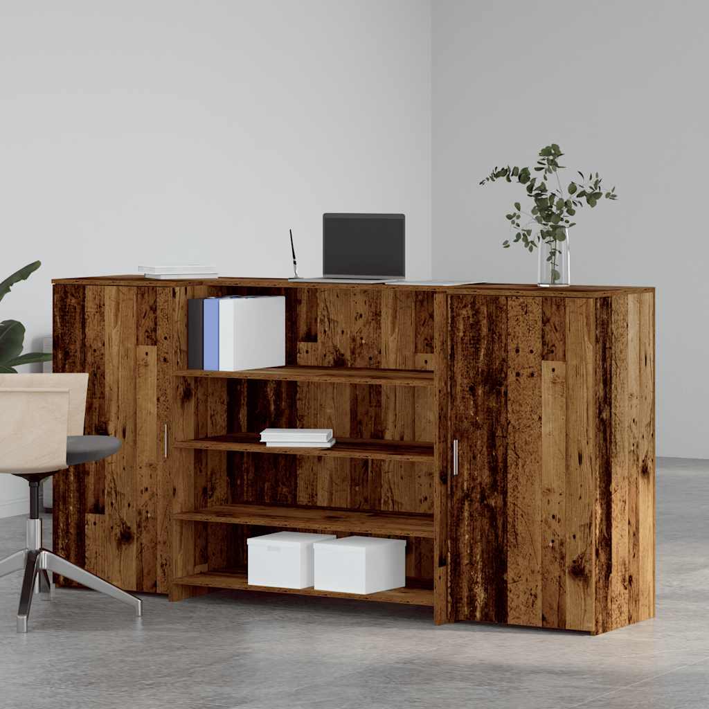 vidaXL Empfangstheke Altholz-Optik 200x50x103,5 cm Holzwerkstoff
