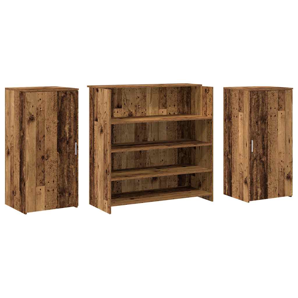 vidaXL Empfangstheke Altholz-Optik 200x50x103,5 cm Holzwerkstoff