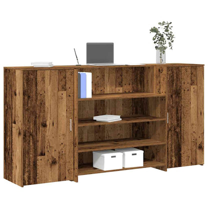 vidaXL Empfangstheke Altholz-Optik 200x50x103,5 cm Holzwerkstoff