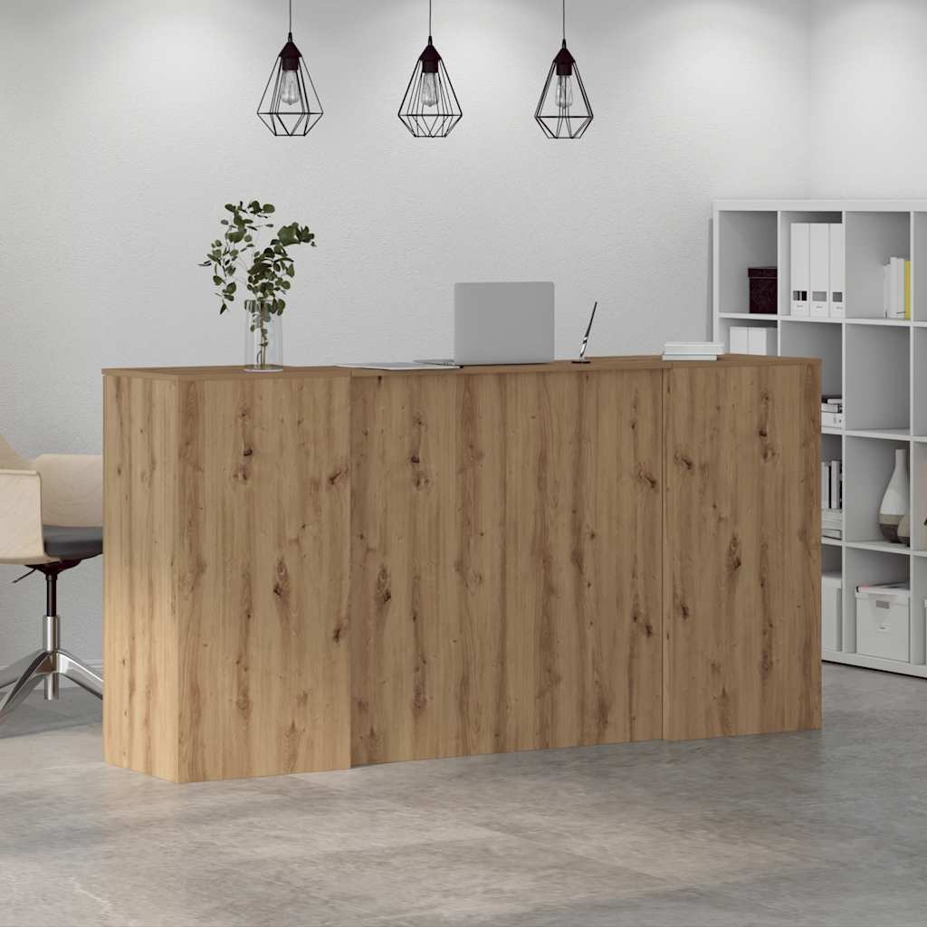 vidaXL Empfangstheke Artisan-Eiche 200x50x103,5 cm Holzwerkstoff