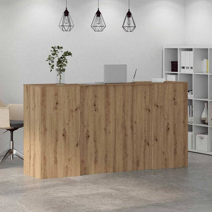 vidaXL Empfangstheke Artisan-Eiche 200x50x103,5 cm Holzwerkstoff