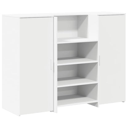 vidaXL Empfangstheke Weiß 135x50x103,5 cm Holzwerkstoff
