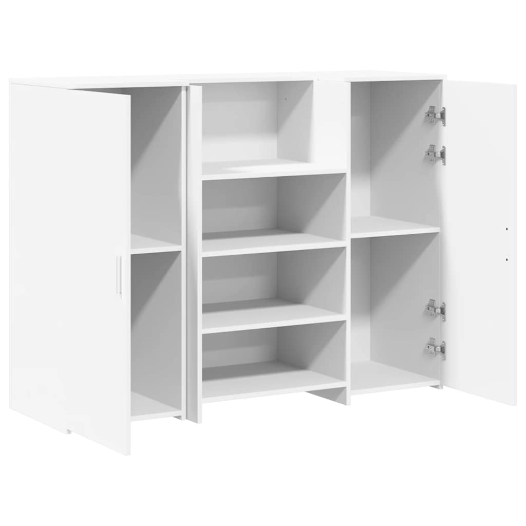 vidaXL Empfangstheke Weiß 135x50x103,5 cm Holzwerkstoff