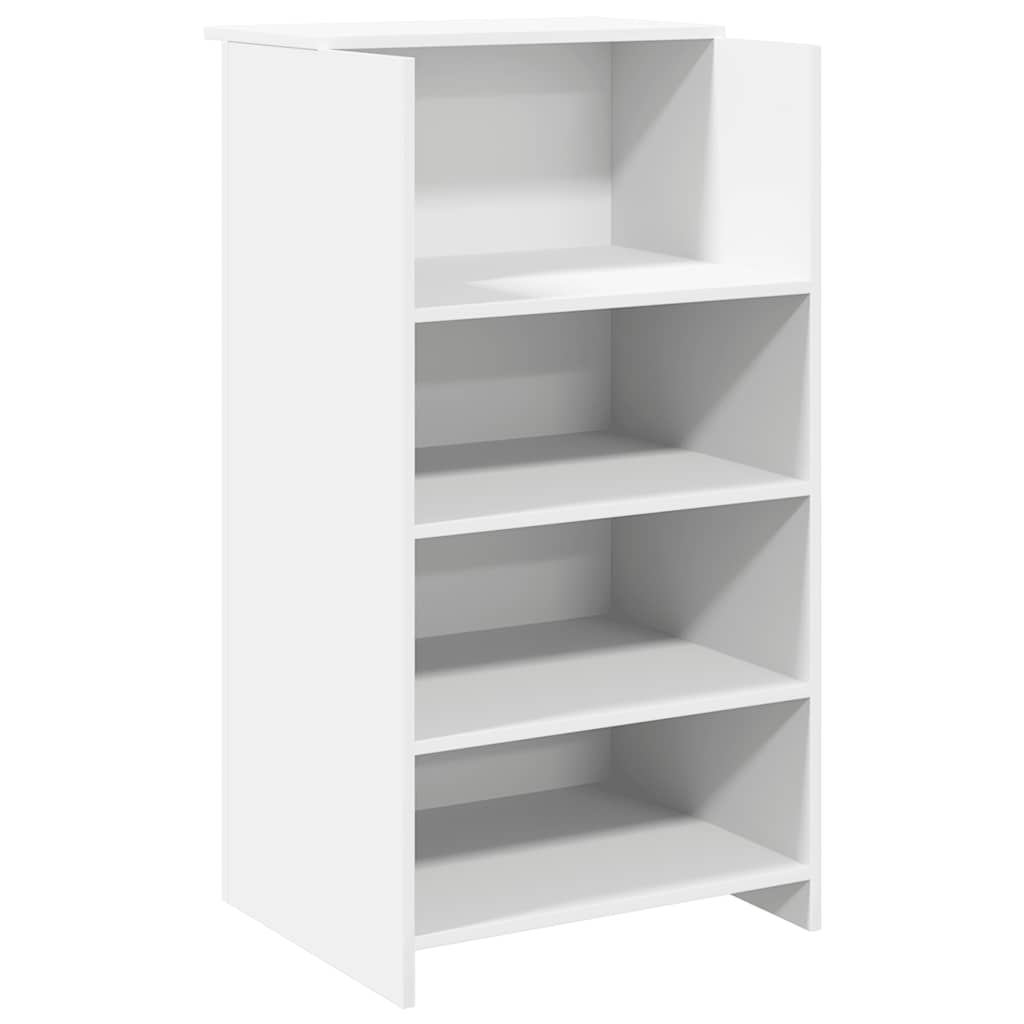 vidaXL Empfangstheke Weiß 135x50x103,5 cm Holzwerkstoff
