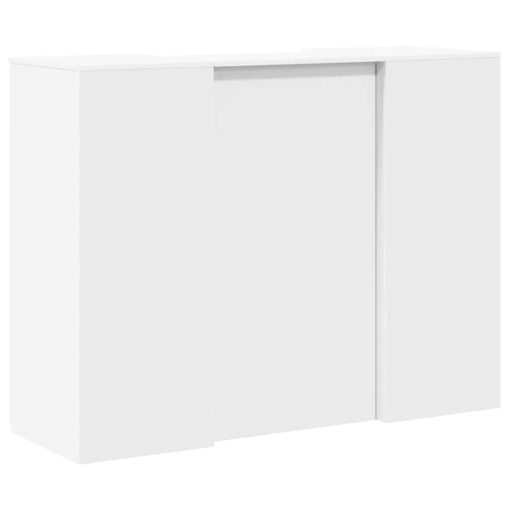 vidaXL Empfangstheke Weiß 135x50x103,5 cm Holzwerkstoff