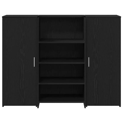 vidaXL Empfangstheke Schwarz Eichen-Optik 135x50x103,5cm Holzwerkstoff