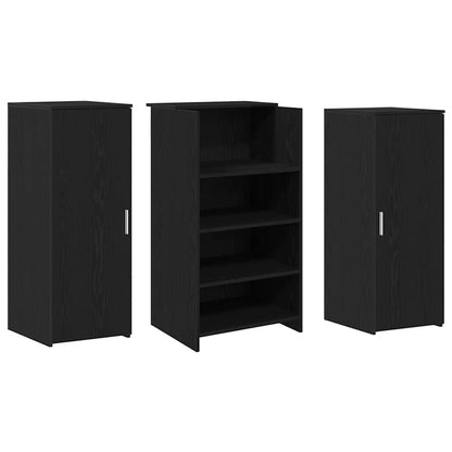 vidaXL Empfangstheke Schwarz Eichen-Optik 135x50x103,5cm Holzwerkstoff