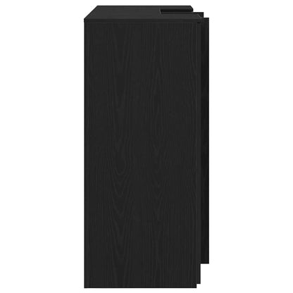 vidaXL Empfangstheke Schwarz Eichen-Optik 135x50x103,5cm Holzwerkstoff