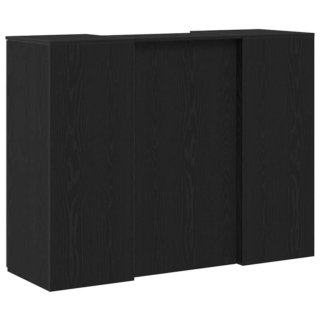 vidaXL Empfangstheke Schwarz Eichen-Optik 135x50x103,5cm Holzwerkstoff