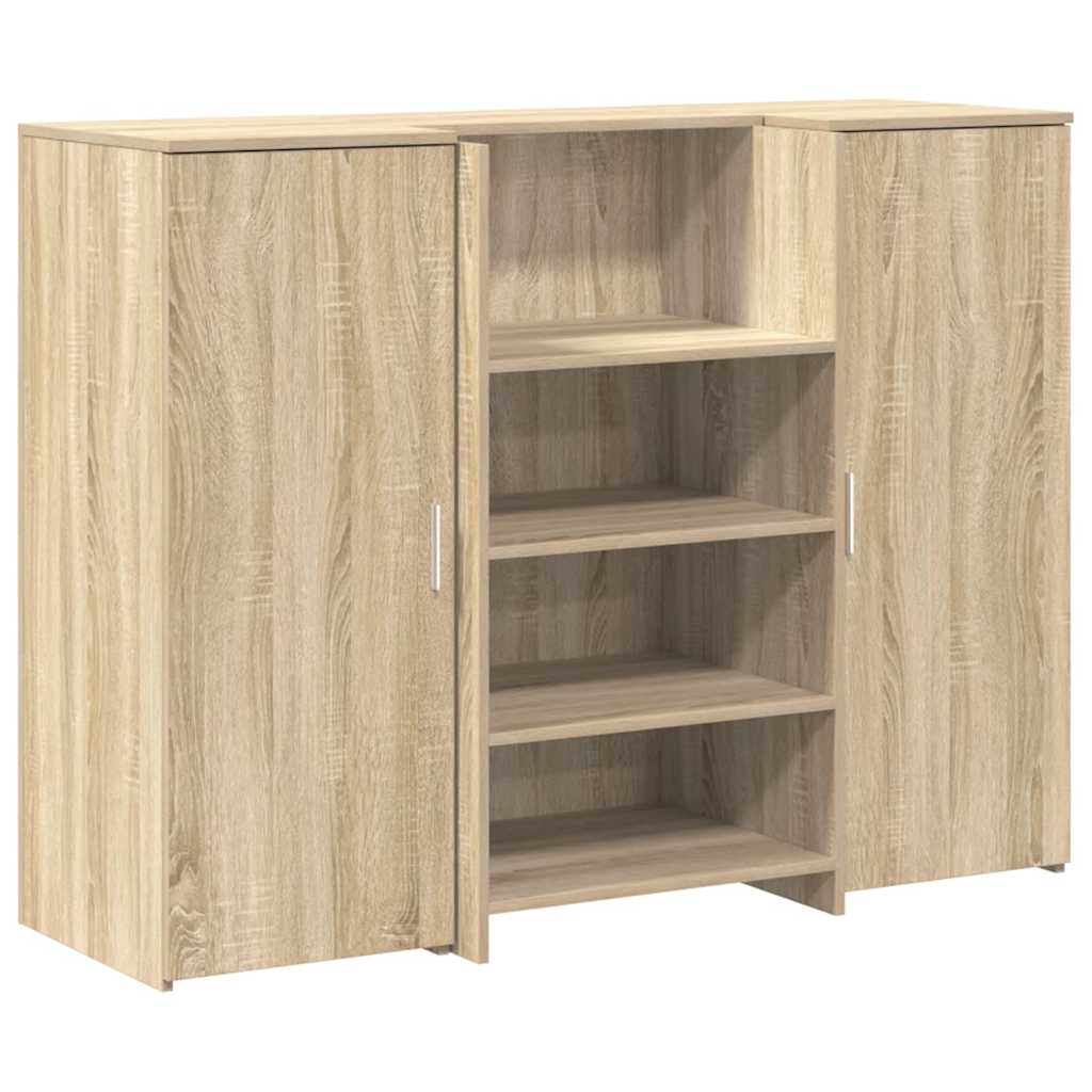 vidaXL Empfangstheke Sonoma-Eiche 135x50x103,5 cm Holzwerkstoff