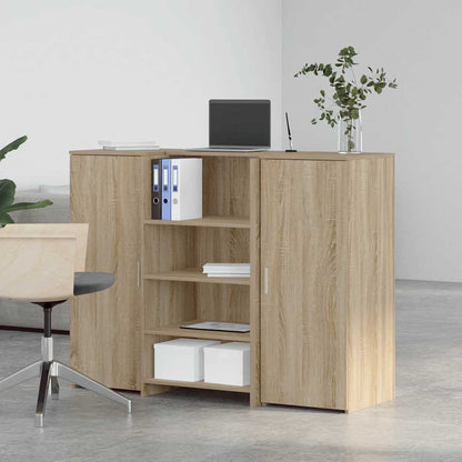 vidaXL Empfangstheke Sonoma-Eiche 135x50x103,5 cm Holzwerkstoff
