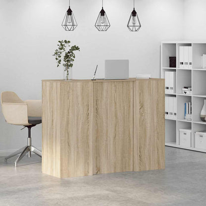 vidaXL Empfangstheke Sonoma-Eiche 135x50x103,5 cm Holzwerkstoff