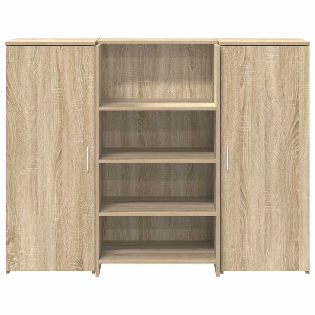 vidaXL Empfangstheke Sonoma-Eiche 135x50x103,5 cm Holzwerkstoff