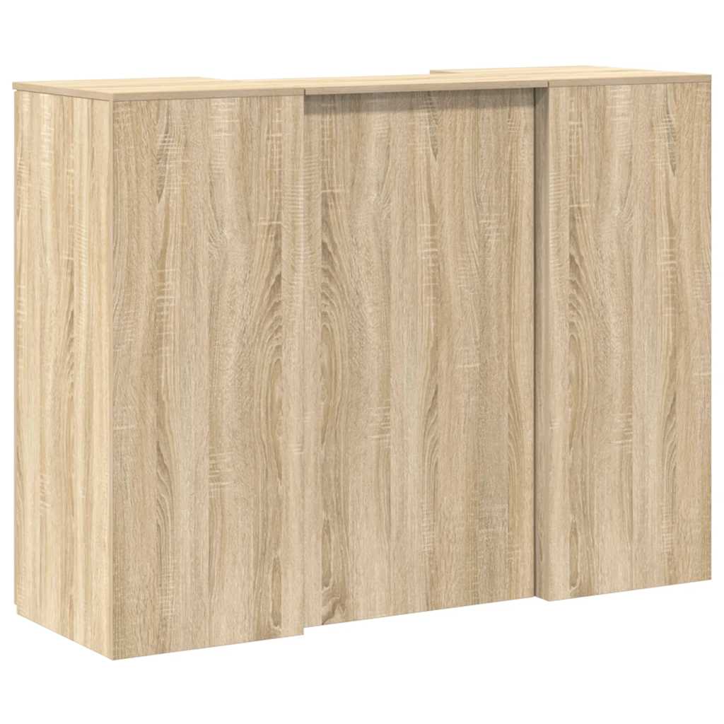 vidaXL Empfangstheke Sonoma-Eiche 135x50x103,5 cm Holzwerkstoff