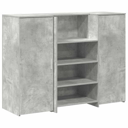 vidaXL Empfangstheke Betongrau 135x50x103,5 cm Holzwerkstoff