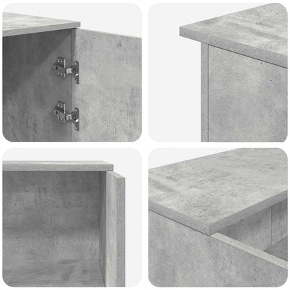 vidaXL Empfangstheke Betongrau 135x50x103,5 cm Holzwerkstoff